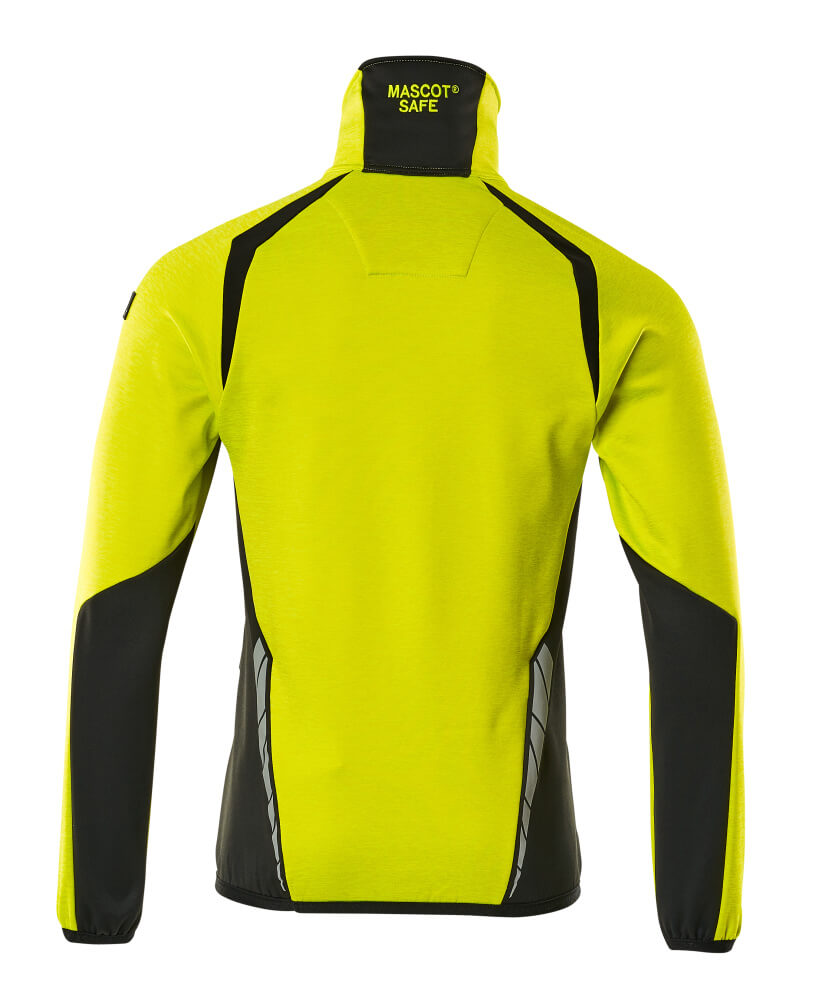 Mascot ACCELERATE SAFE  Fleece Jumper with half zip 19303 hi-vis yellow/black