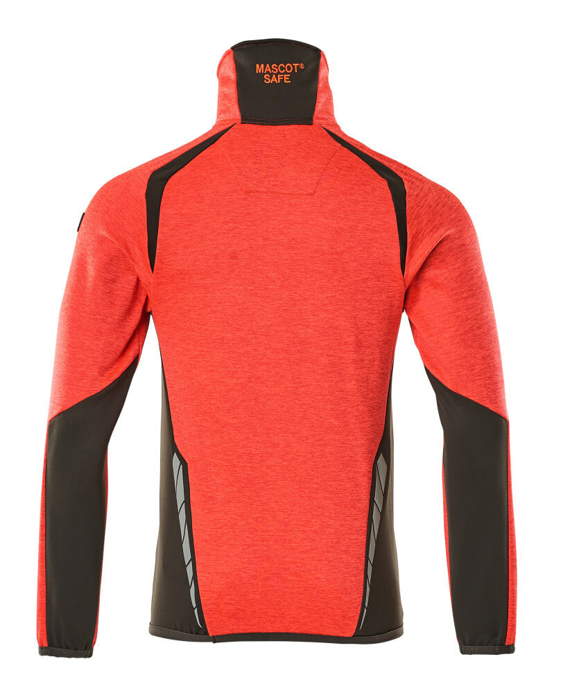 Mascot ACCELERATE SAFE  Fleece Jumper with half zip 19303 hi-vis red/dark anthracite