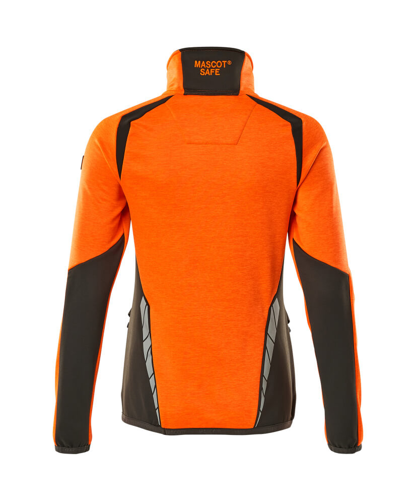 Mascot ACCELERATE SAFE  Fleece Jumper with half zip 19353 hi-vis orange/dark anthracite