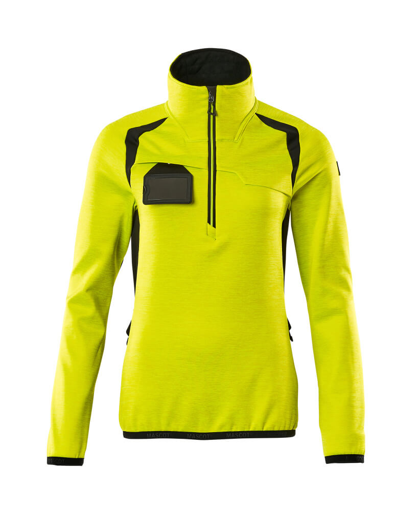 Mascot ACCELERATE SAFE  Fleece Jumper with half zip 19353 hi-vis yellow/black