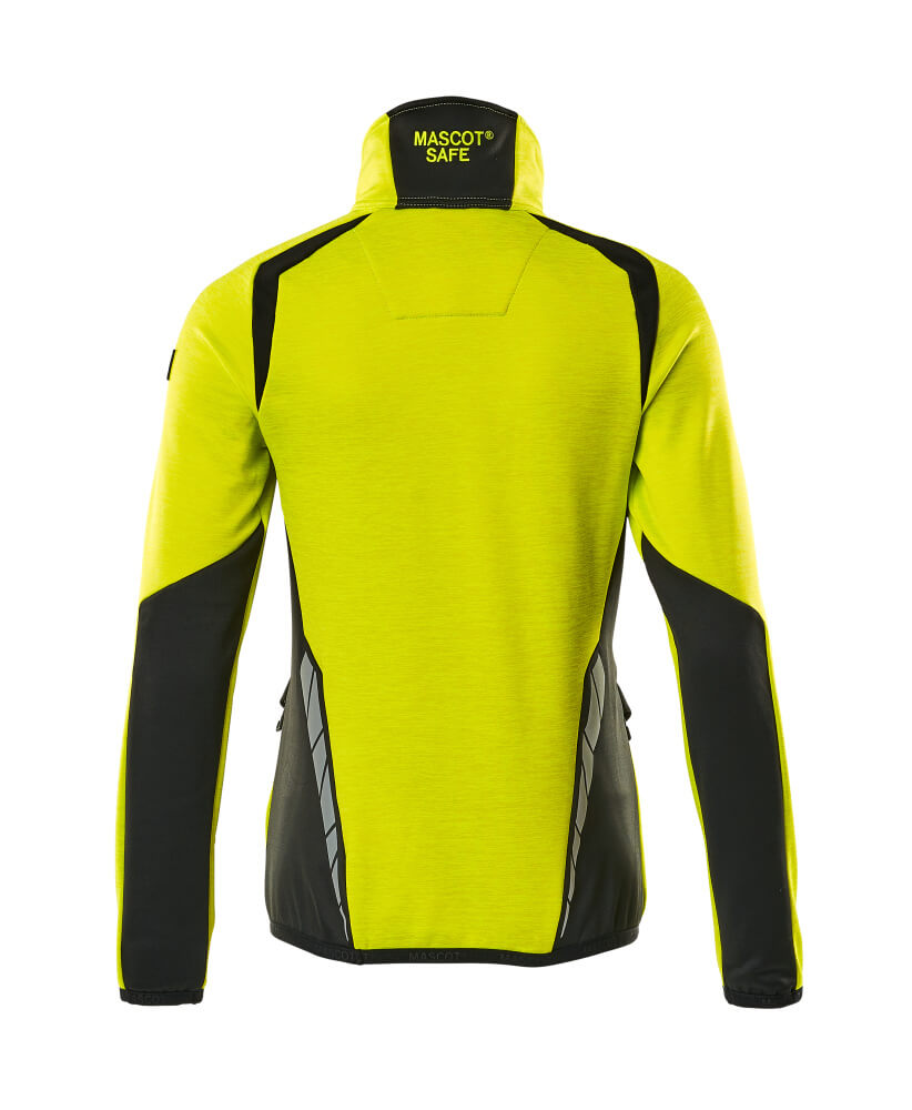 Mascot ACCELERATE SAFE  Fleece Jumper with half zip 19353 hi-vis yellow/black