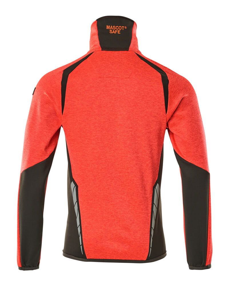 Mascot ACCELERATE SAFE  Fleece Jumper with zipper 19403 hi-vis red/dark anthracite