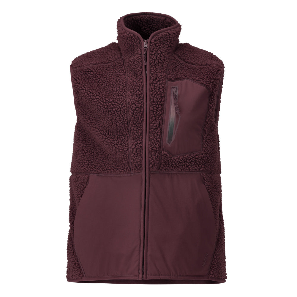 Mascot CUSTOMIZED  Pile gilet with zipper 22465 bordeaux