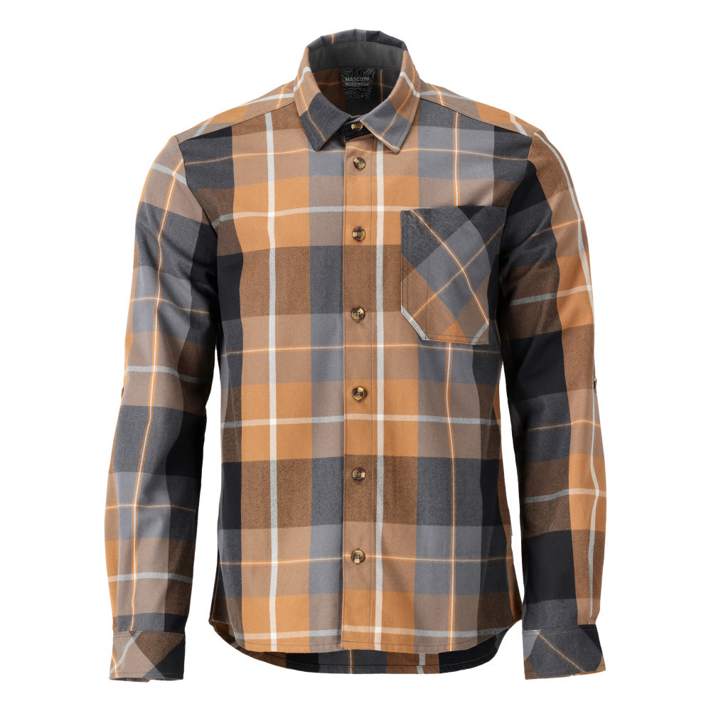 Mascot CUSTOMIZED  Flannel shirt 22904 nut brown checked