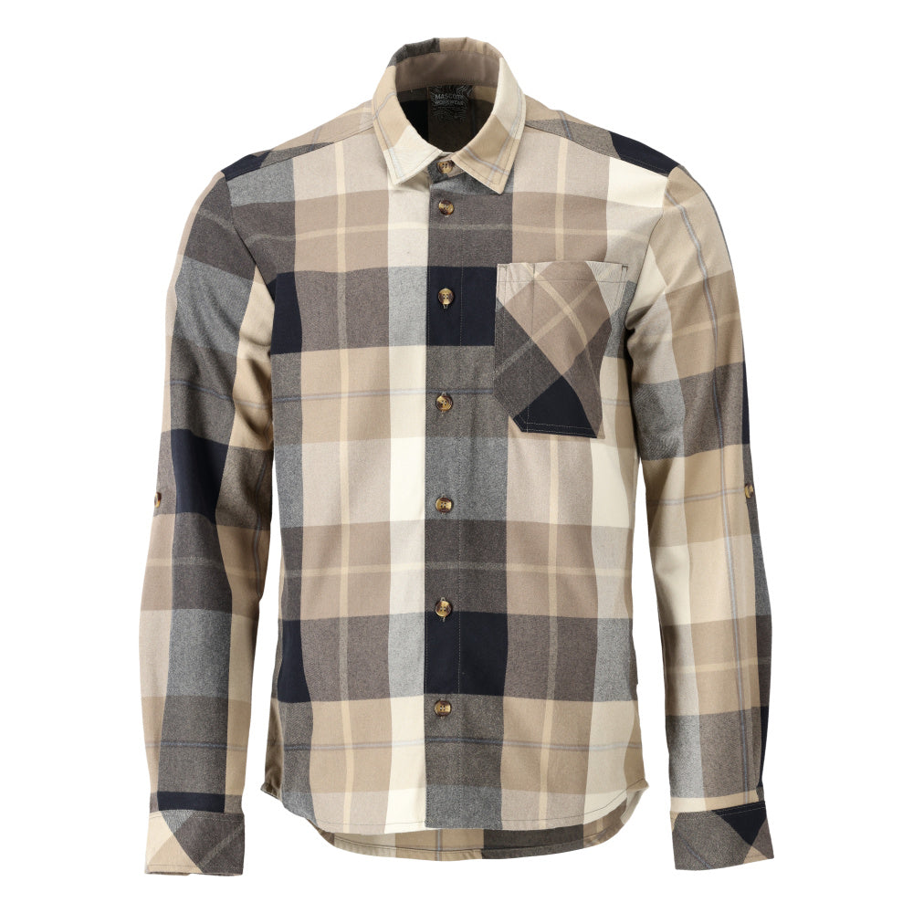 Mascot CUSTOMIZED  Flannel shirt 22904 dark sand checked