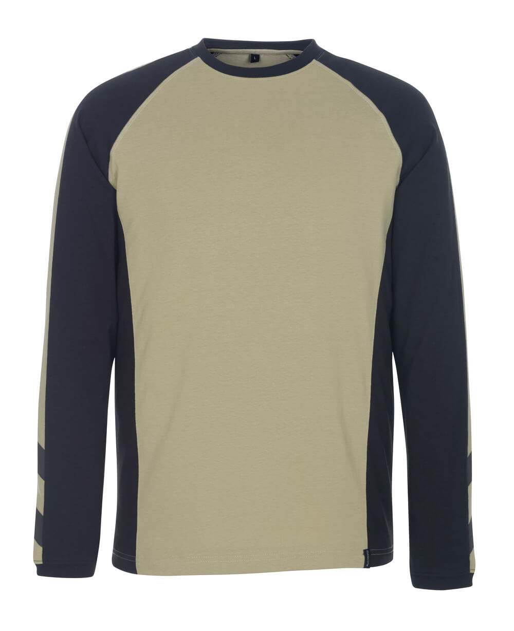 Mascot UNIQUE  Bielefeld T-shirt, long-sleeved 50568 light khaki/black