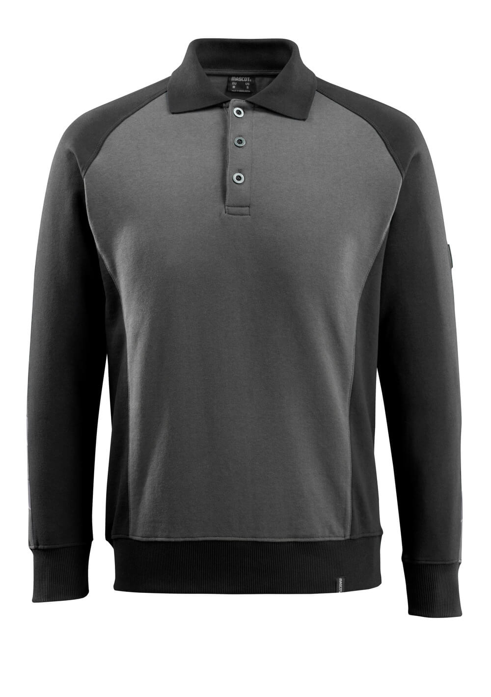 Mascot UNIQUE Polo Sweatshirt 50610 dark anthracite/black